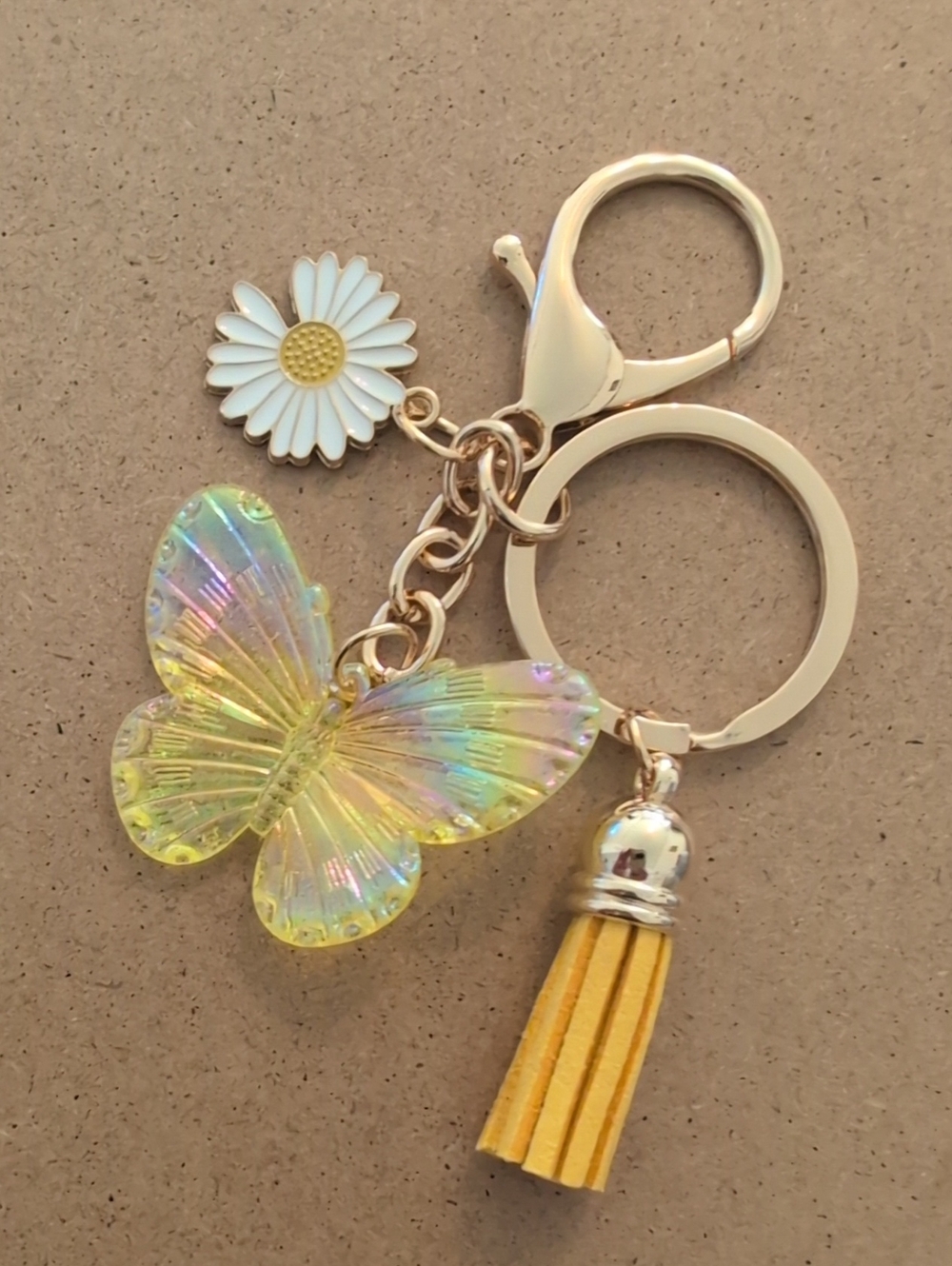 Butterfly & Daisy Tassel Keychain Bag Charm